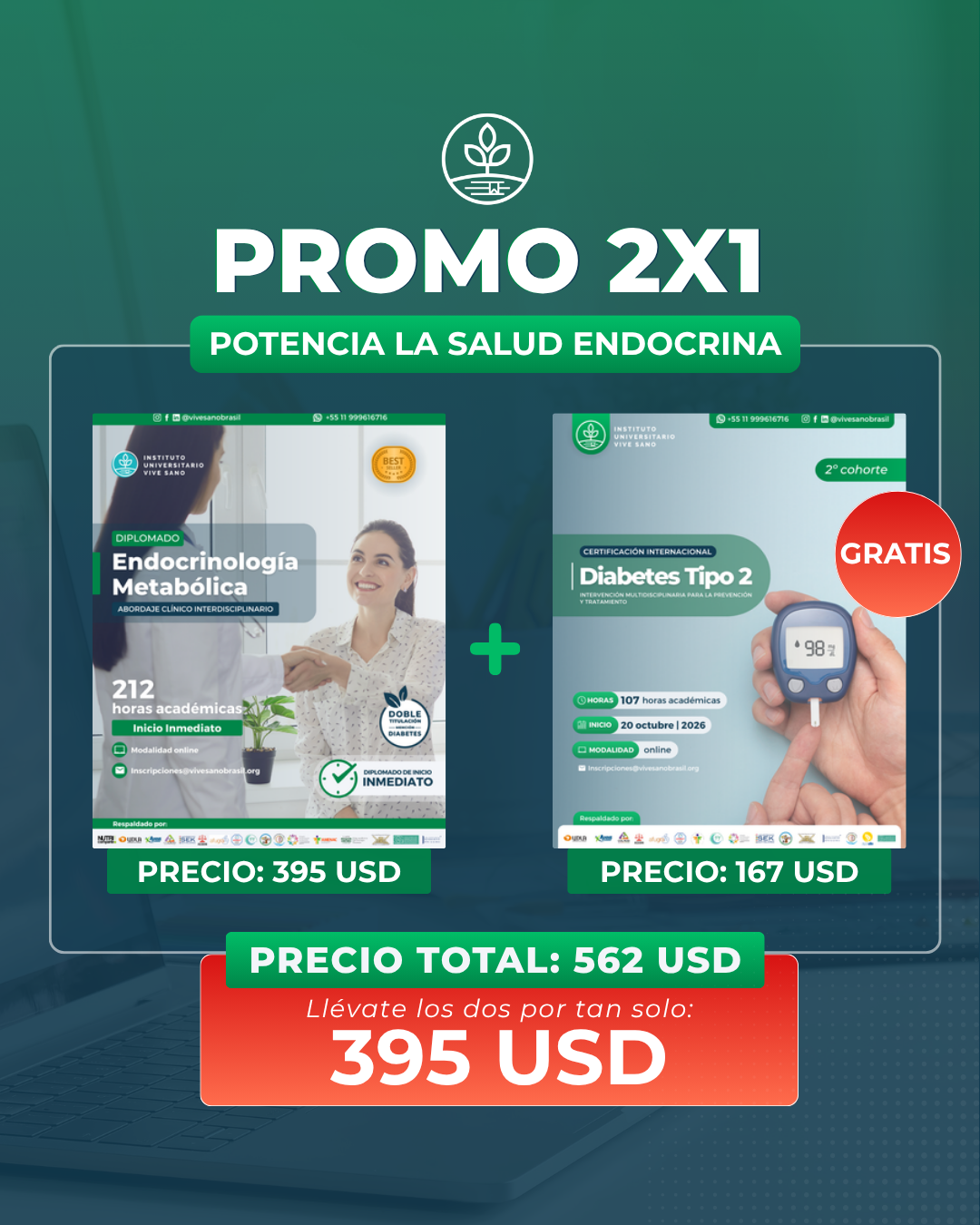 Diplomado en Endocrinología Metabólica – Formato SPOC - C3 + Certificación Internacional en Diabetes Tipo 2, intervención multidisciplinaria para la prevención y tratamiento - Edición 1 / Cohorte 2